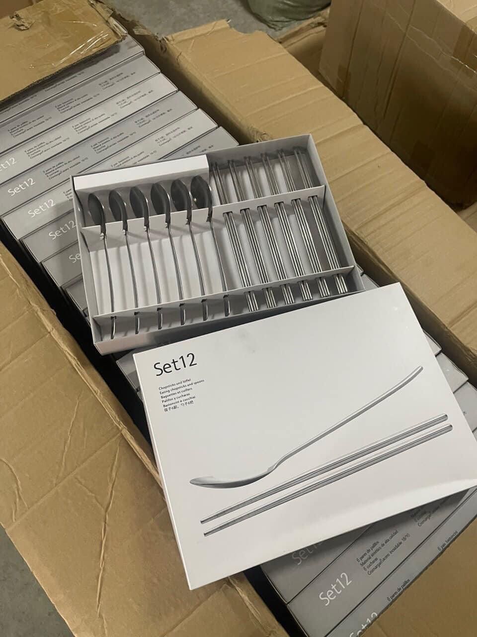 BỘ MUỖNG ĐŨA NĨA INOX CÓ HỘP ĐỰNG